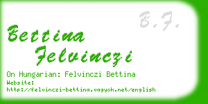 bettina felvinczi business card